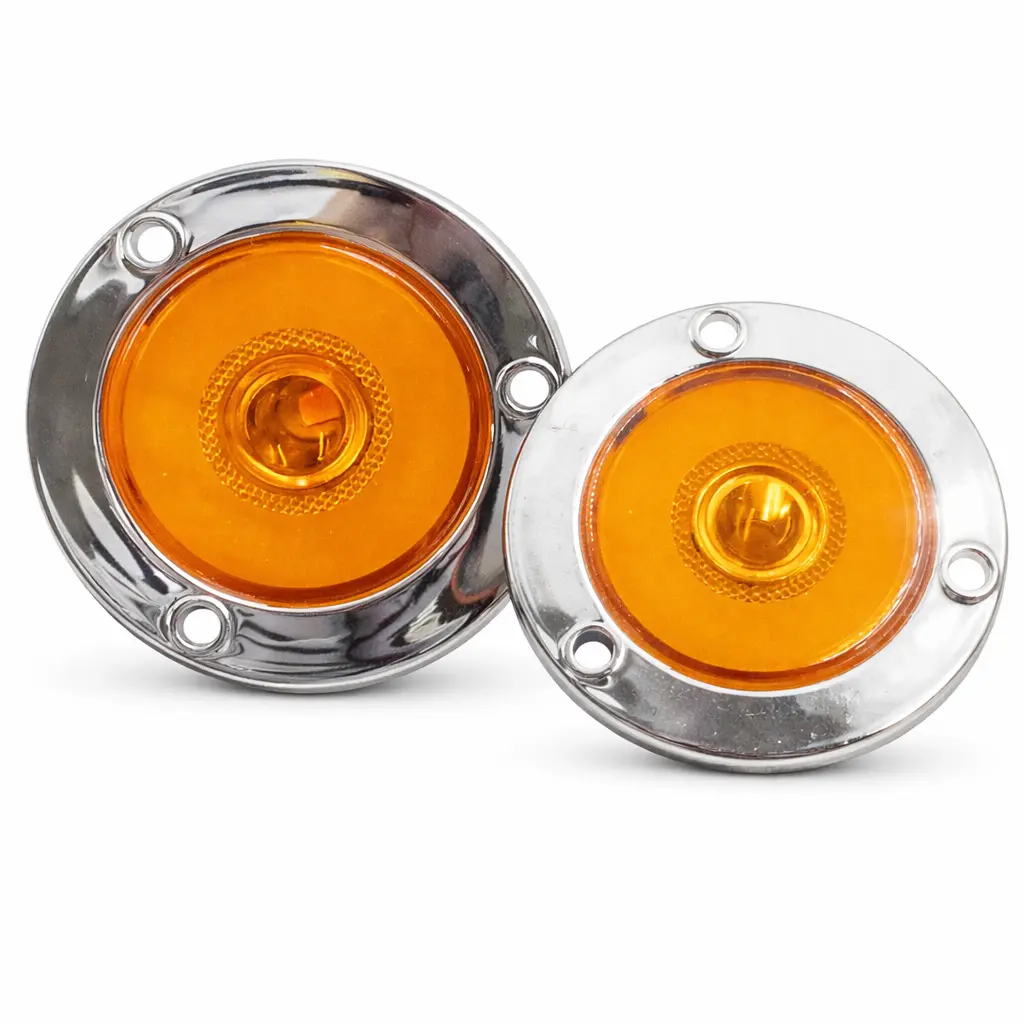 [TR-109 AMARILLO] Plafón LED de 2" redondo ámbar con arillo gel 