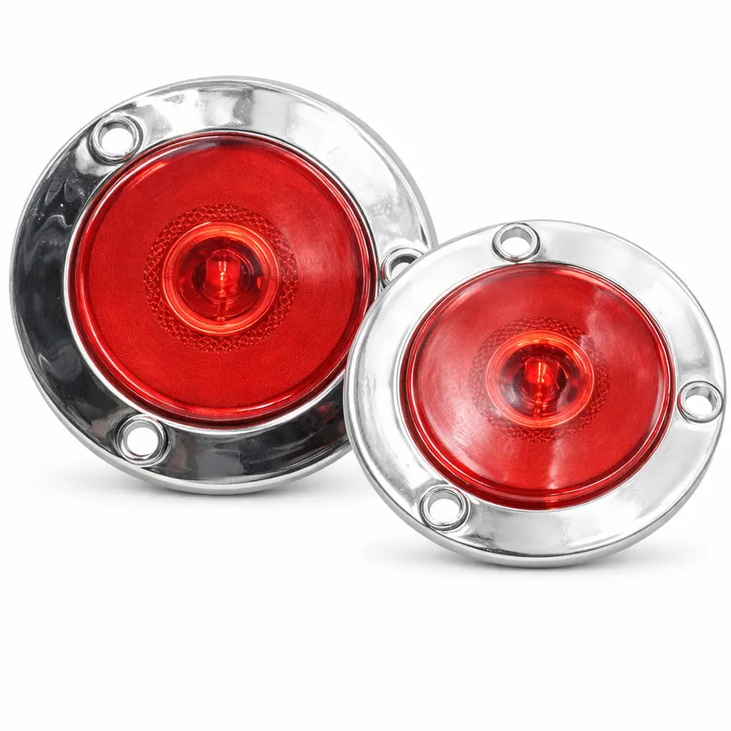 [TR-109 ROJO] Plafón LED de 2" redondo rojo con arillo gel 