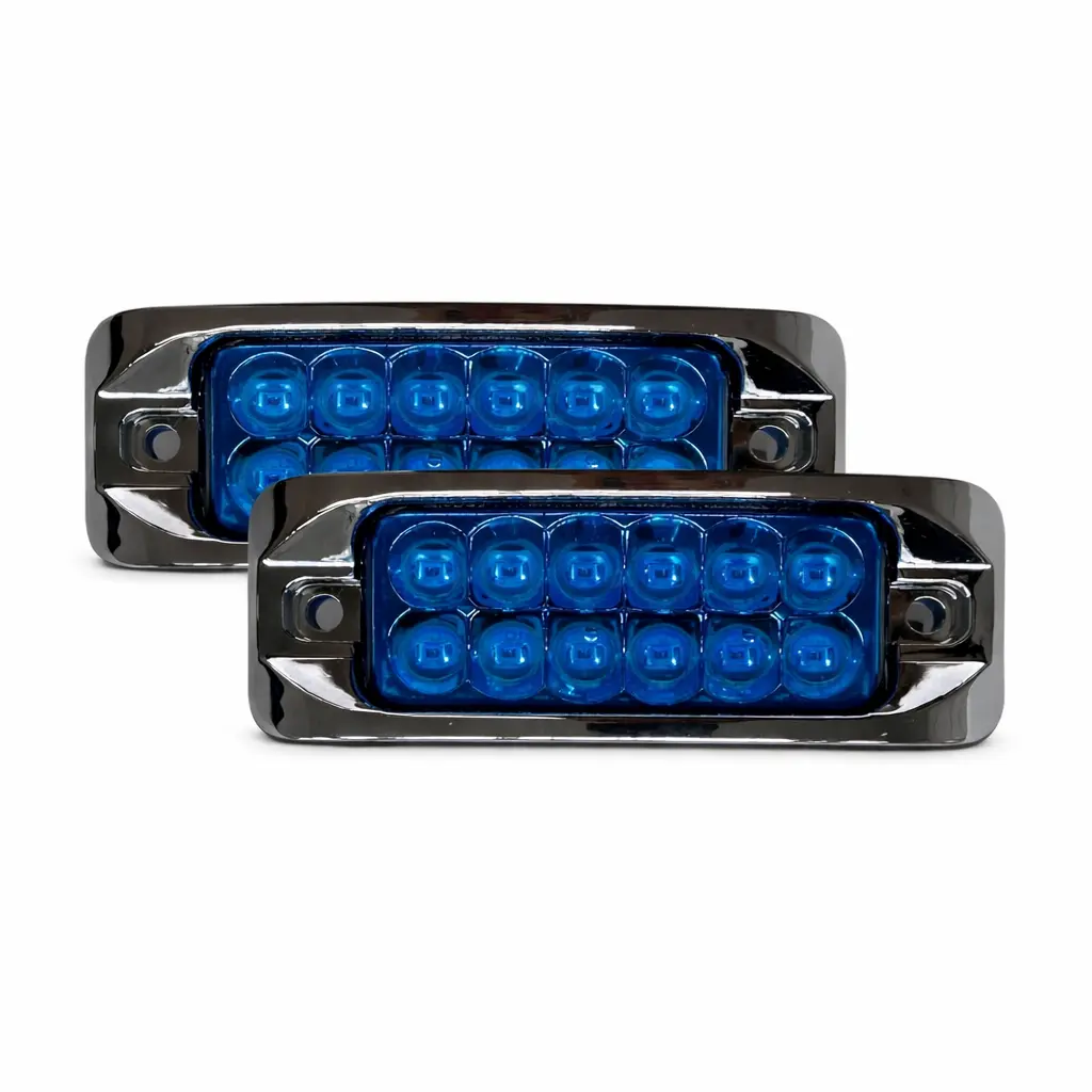 [TR-120 AZUL PAR] Plafón rectangular azul multi LED 
