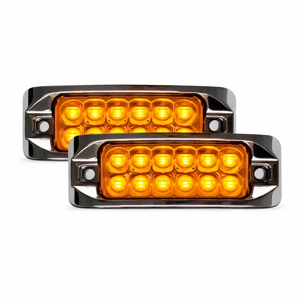 Plafón rectangular ambar multi LED 