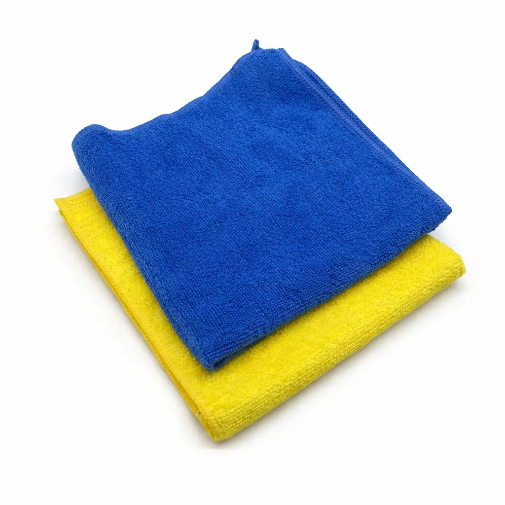 Toalla de microfibra 40CM x 40CM azul o  amarillo 