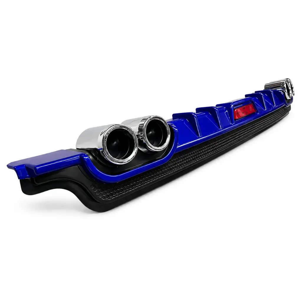 [DEF-02B] Difusor trasero con 4 salidas de escape azul con luz