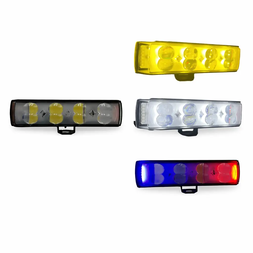 Faro LED barra 6 lupas multicolor