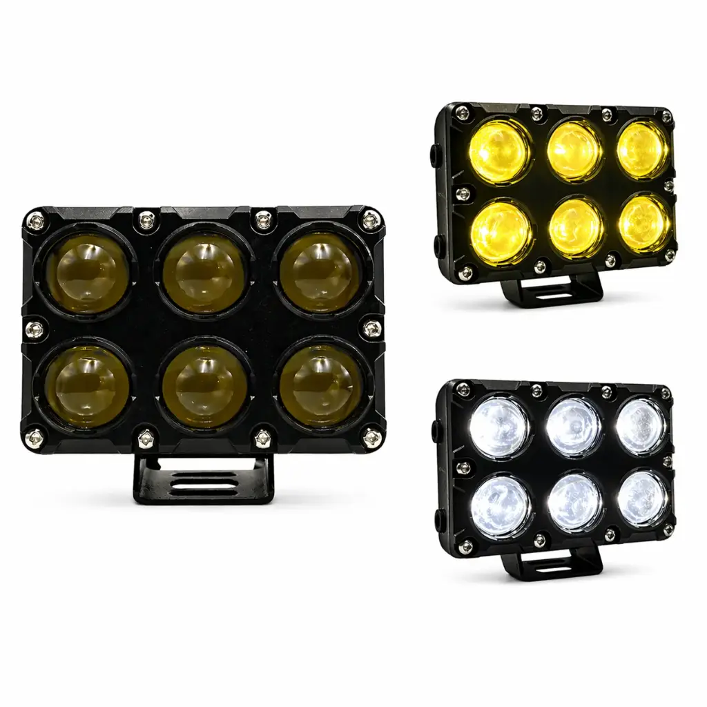 Faro LED 6 lupas bicolor