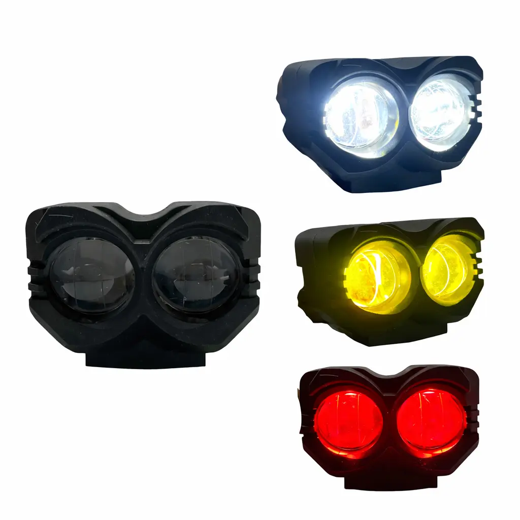 Faro LED doble lupa con ojo de demonio