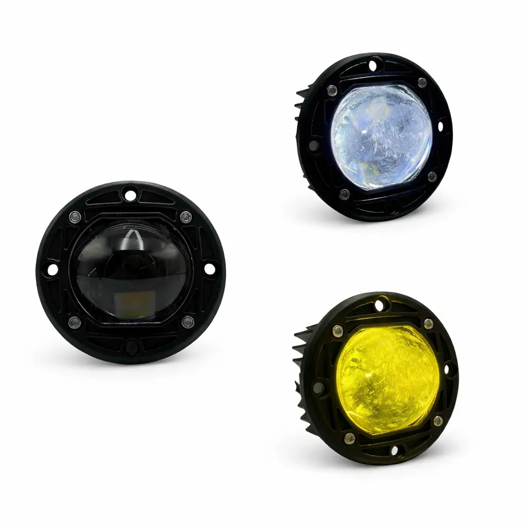 [HY-2401] Faro LED redondo tipo proyector bicolor