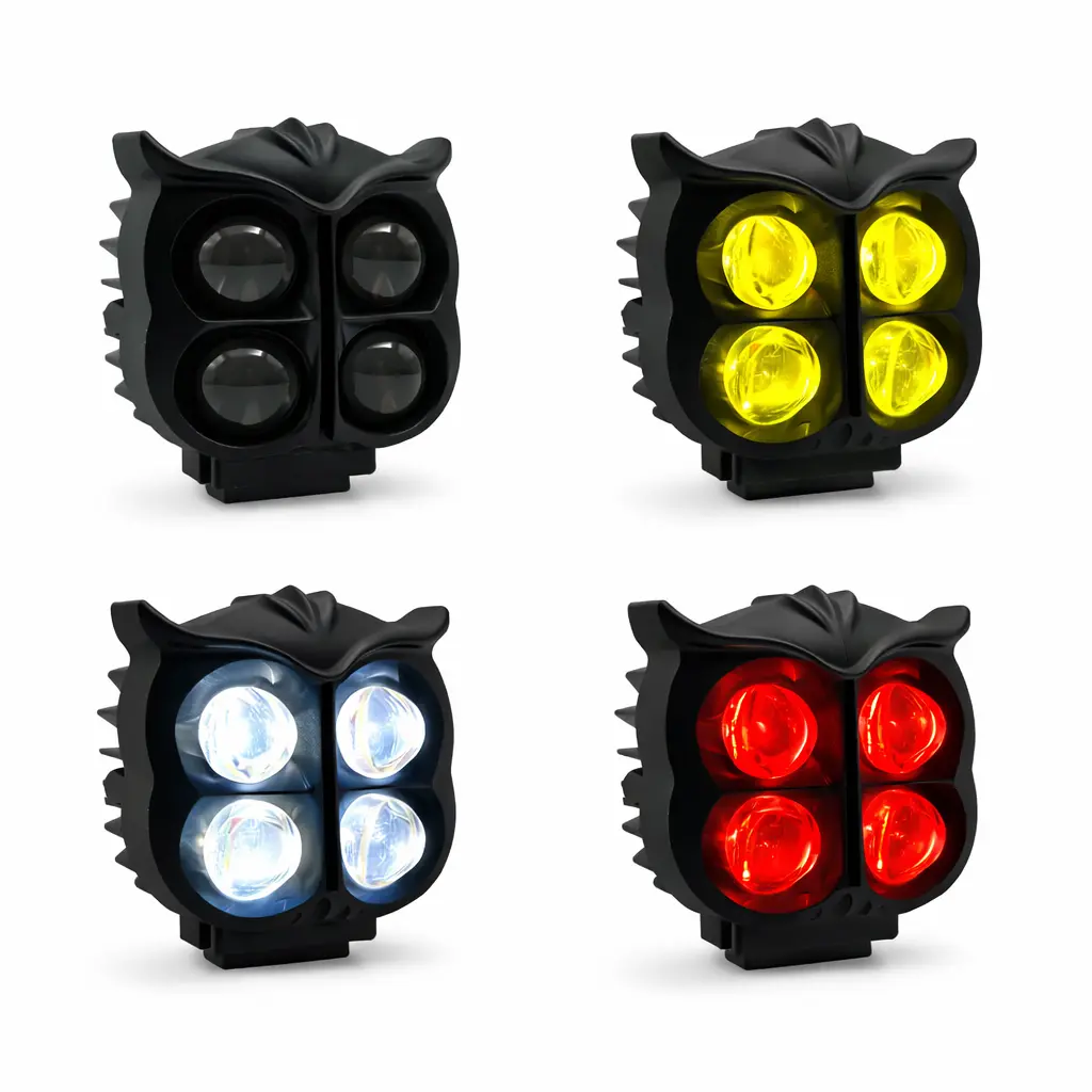 Faro LED de búho con 4 ojos de Alta Intensidad Multicolor