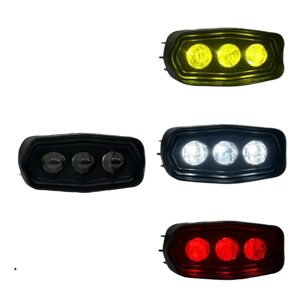 [HY-2419D] Faro LED triple Lupa bicolor