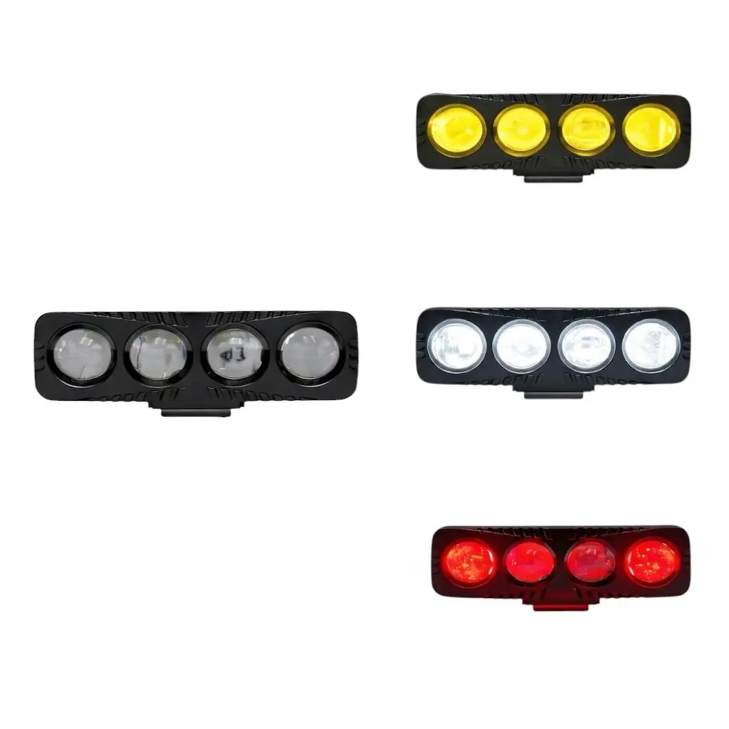 Faro LED de 4 lupas bicolor con ojos de demonio 