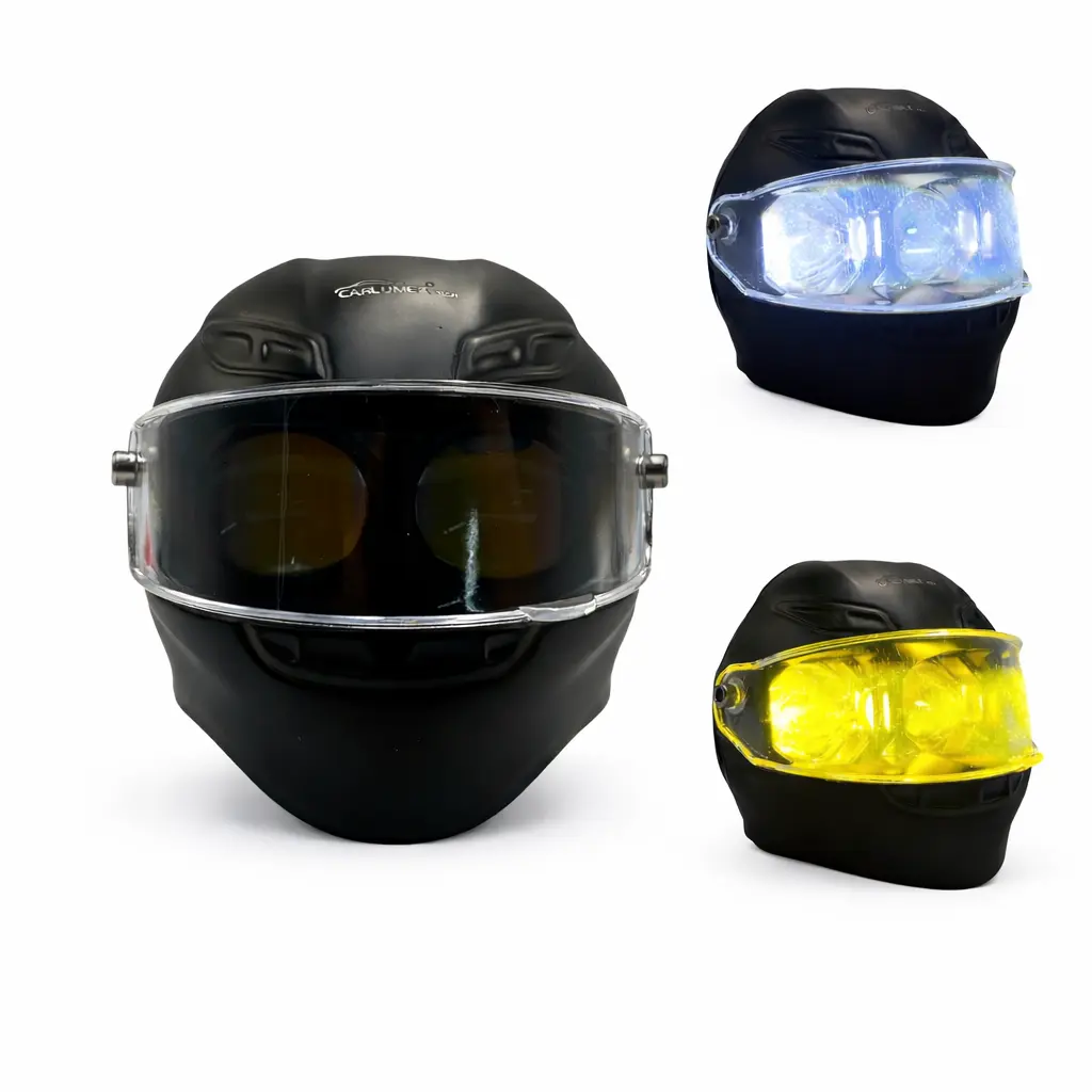 Faro LED de casco con dos lupas bicolor 
