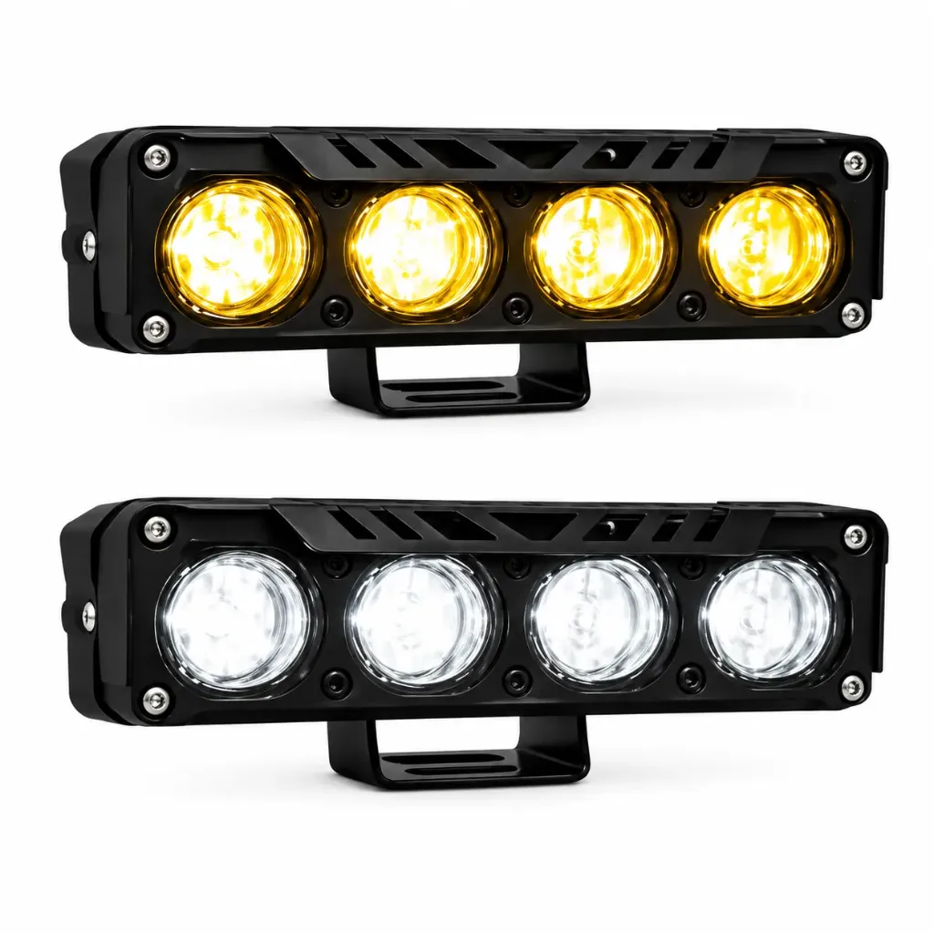 [CL-B-MT04WY] Barra LED de 4 lentes tipo proyector bicolor