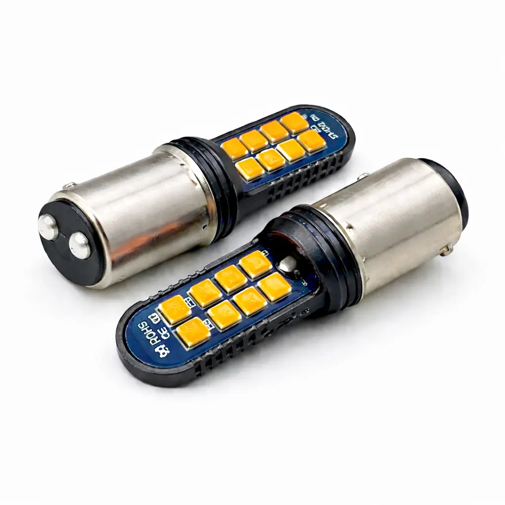 Foco 1157 de dos polos ambar