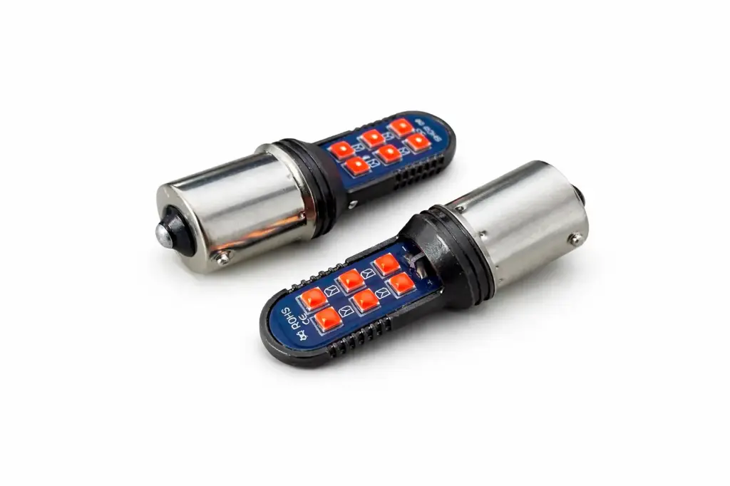 Foco 12 LED 1156 rojo