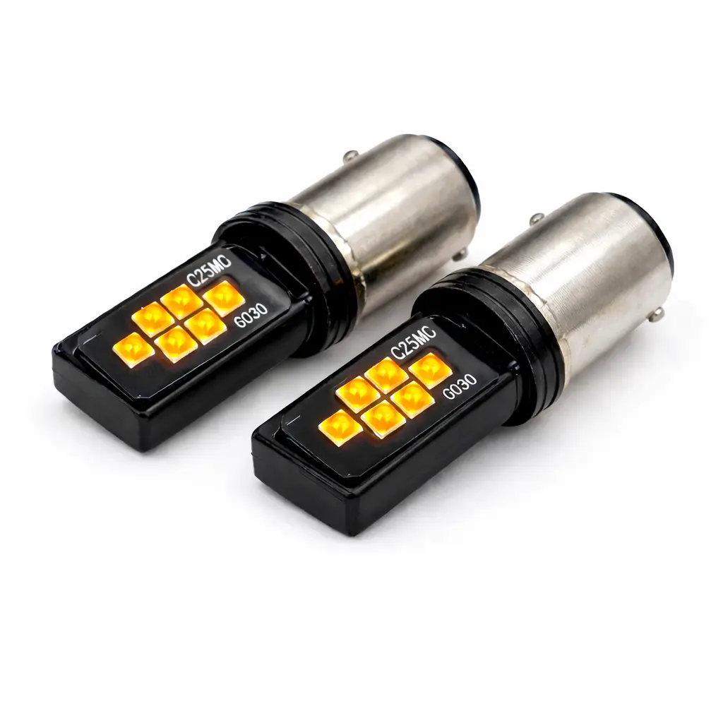 Foco 1157 de dos polos ambar