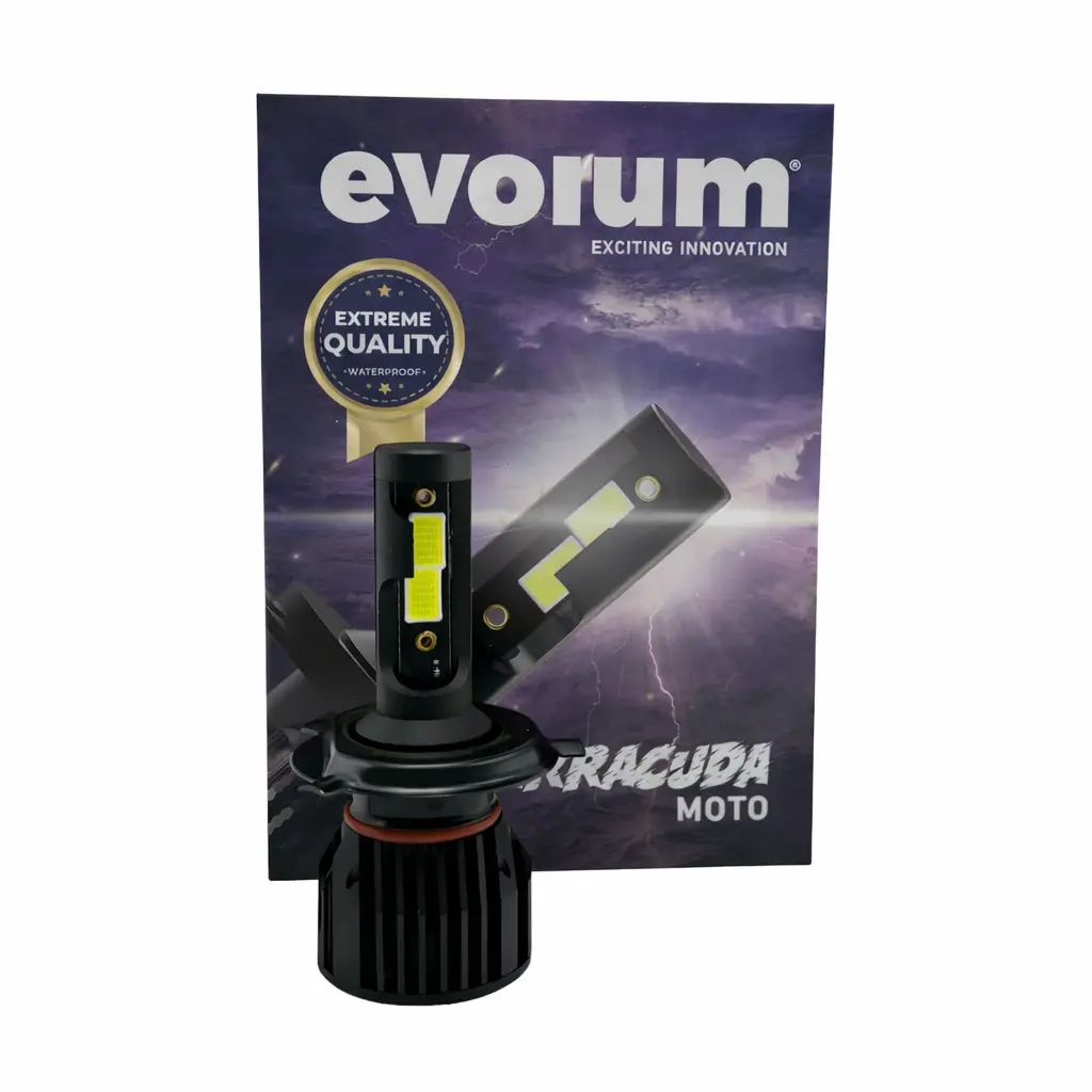 Foco para moto Evolum Barracuda H4