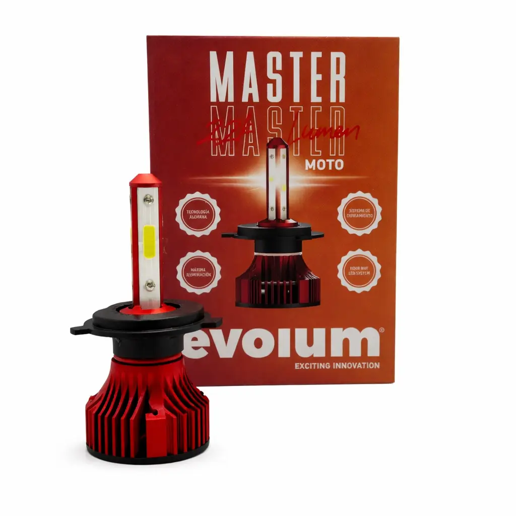 [F4M] Foco para moto Evolum Master H4
