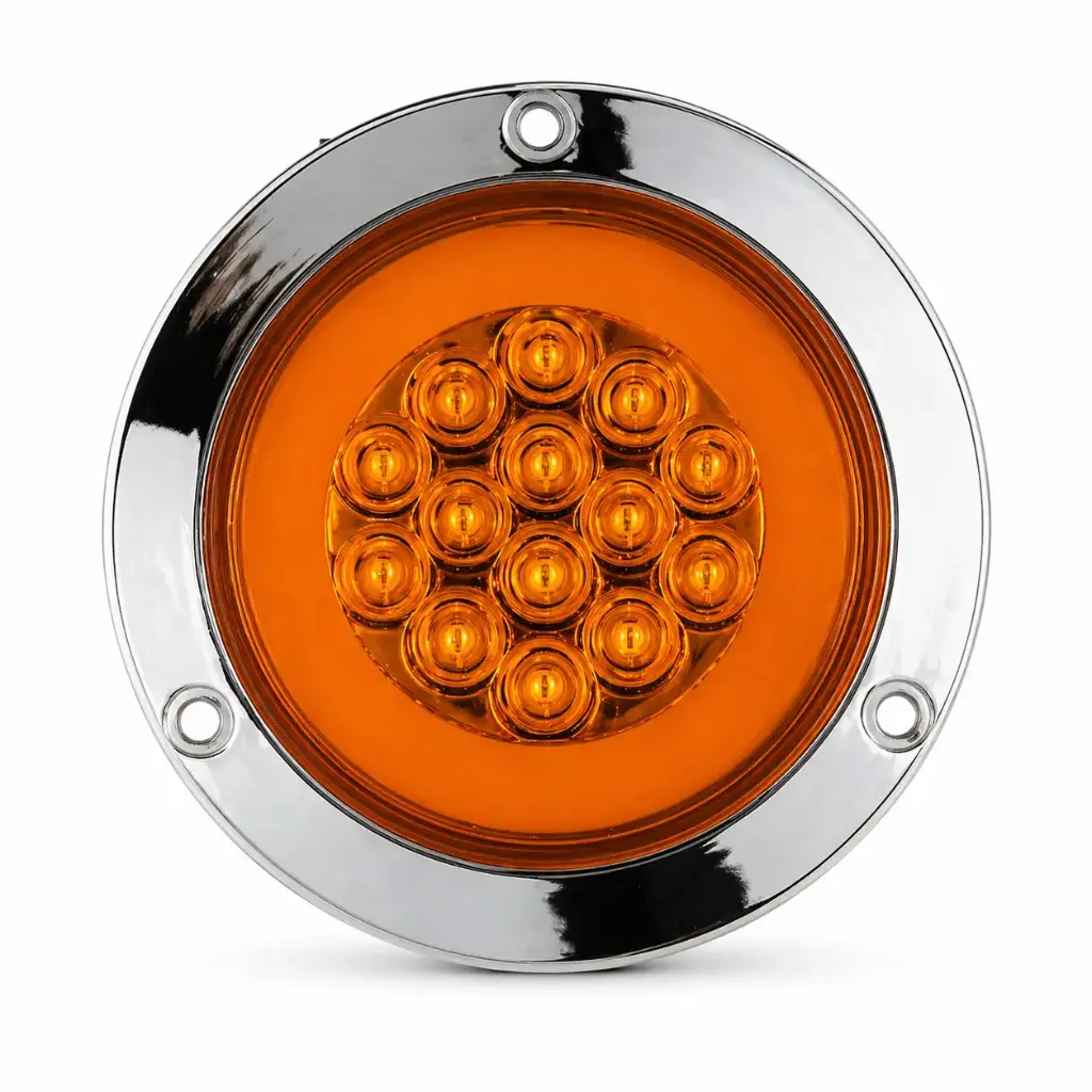 Plafón LED con arillo glo ambar