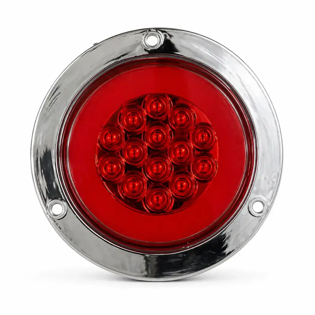 Plafón LED con arillo glo rojo