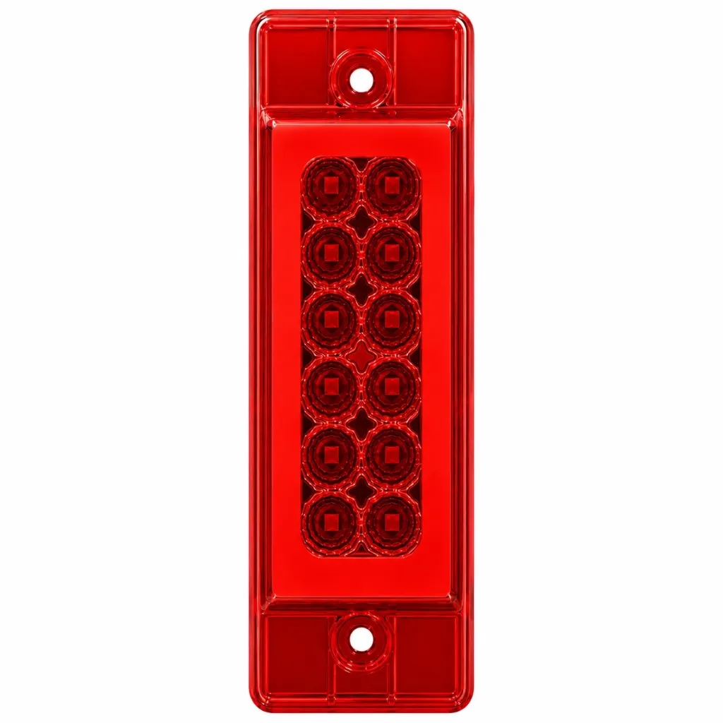 Plafón LED rectangular con arillo GLO rojo