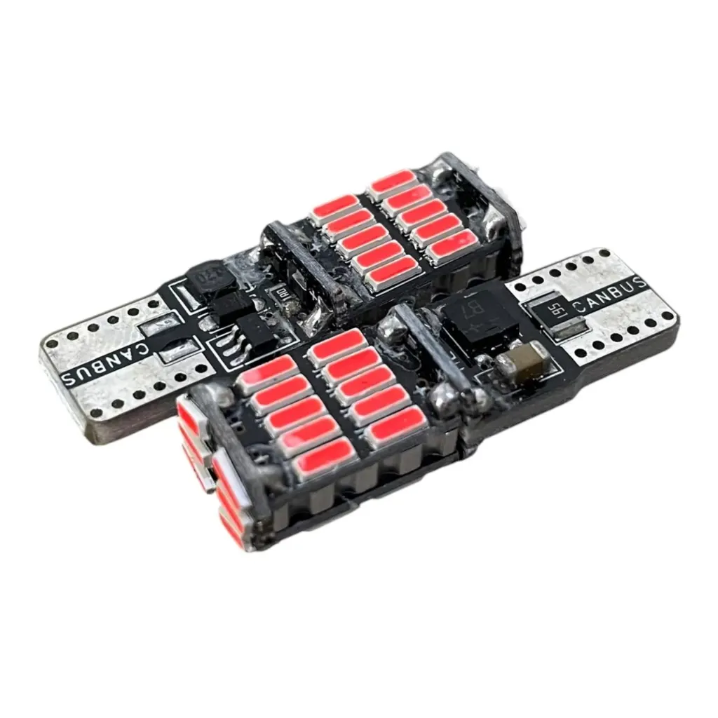 [T10-26SMD-R] T10 canbus con 26 LED rojo