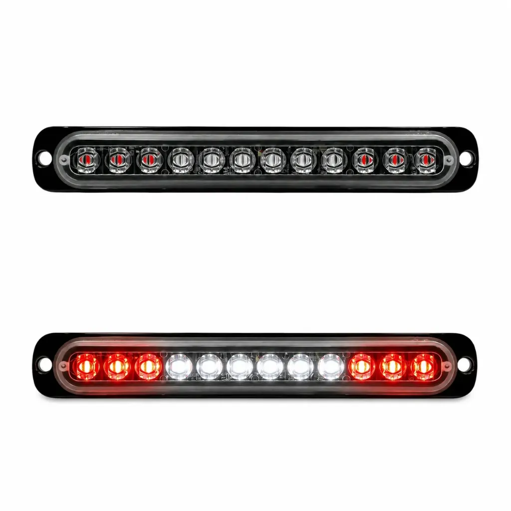 [COD12LED/REWHRE] Estrobo LED universal con 12 LED rojo/blanco/rojo
