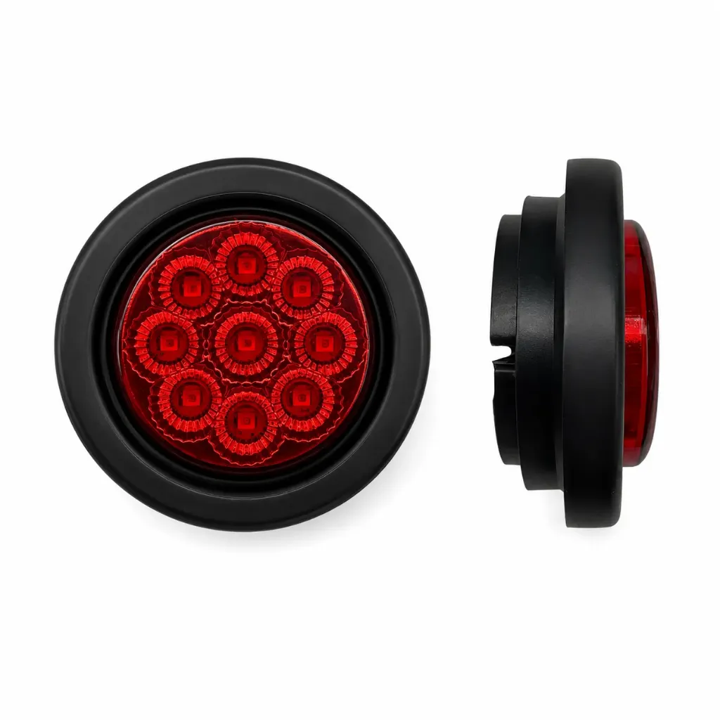 [MULT/6626/RD] Plafón LED redondo Rojo para empotrar 9 LED