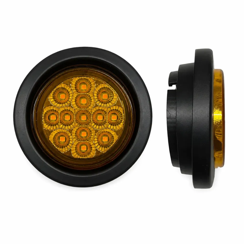 [MULT/6624/AM] Plafón LED redondo Ámbar para empotrar 13 LED