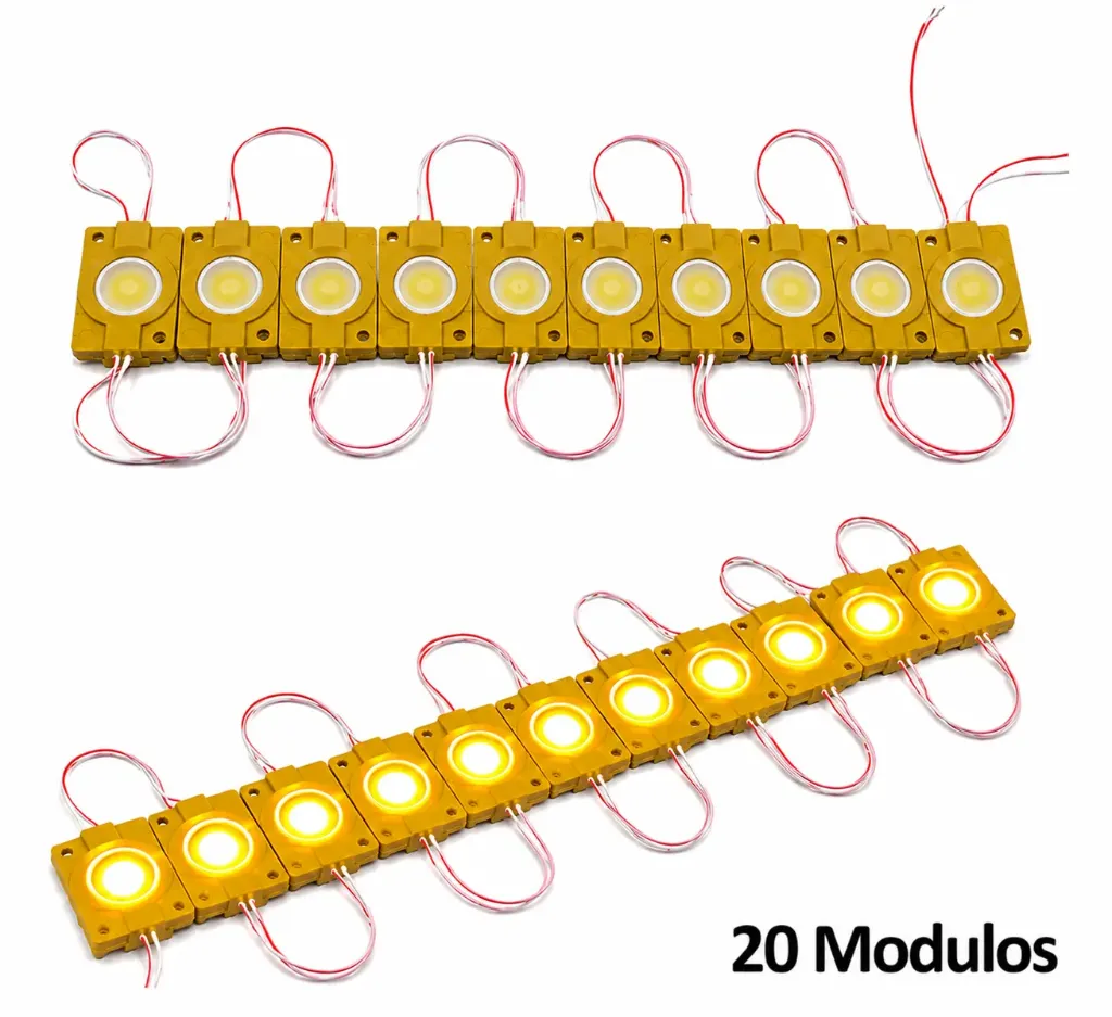 Tira de modulo LED ambar plasma 20 piezas
