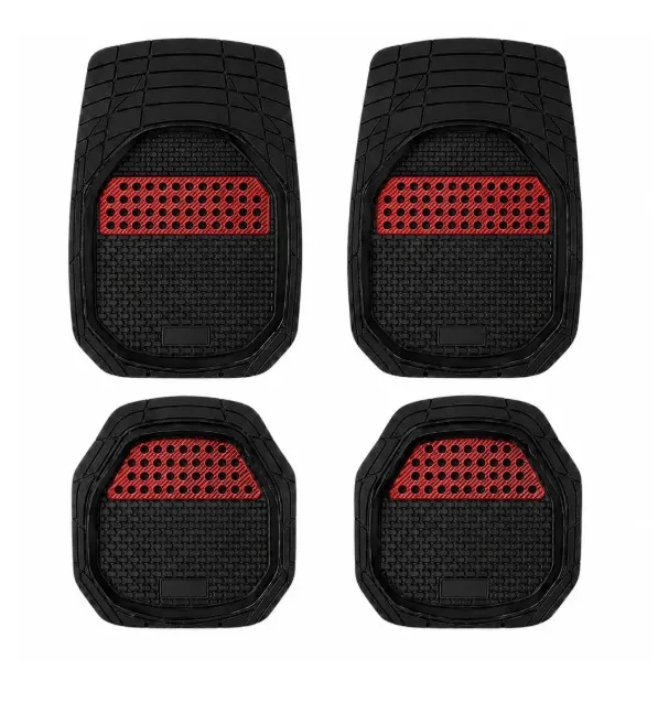 [TAM2203CAR-TFI] Tapete de uso rudo con charola rojo/carbono