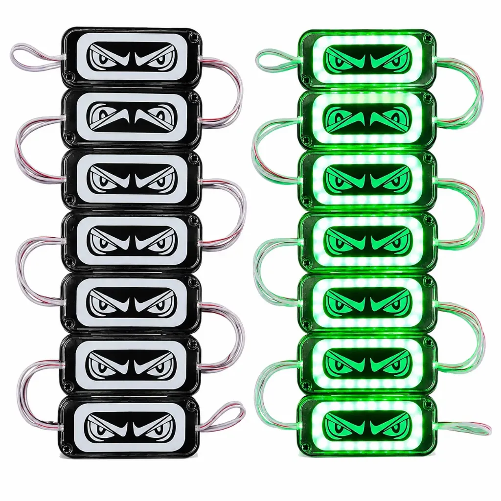 Módulo LED ojos de demonio verde (Tira de 20 piezas)
