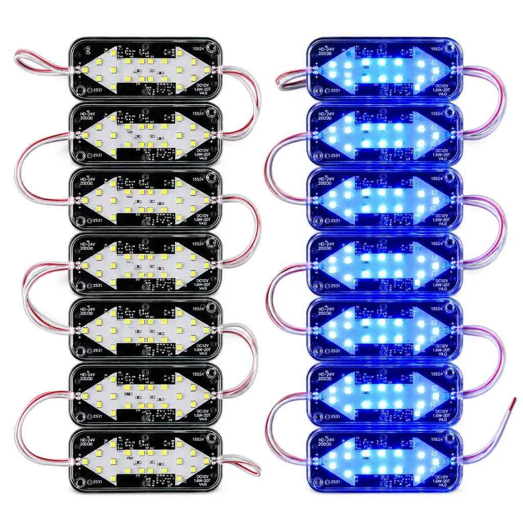 [FML62B-SAI] Modulo LED de doble flecha con funciones azul (Tira de 20 piezas)