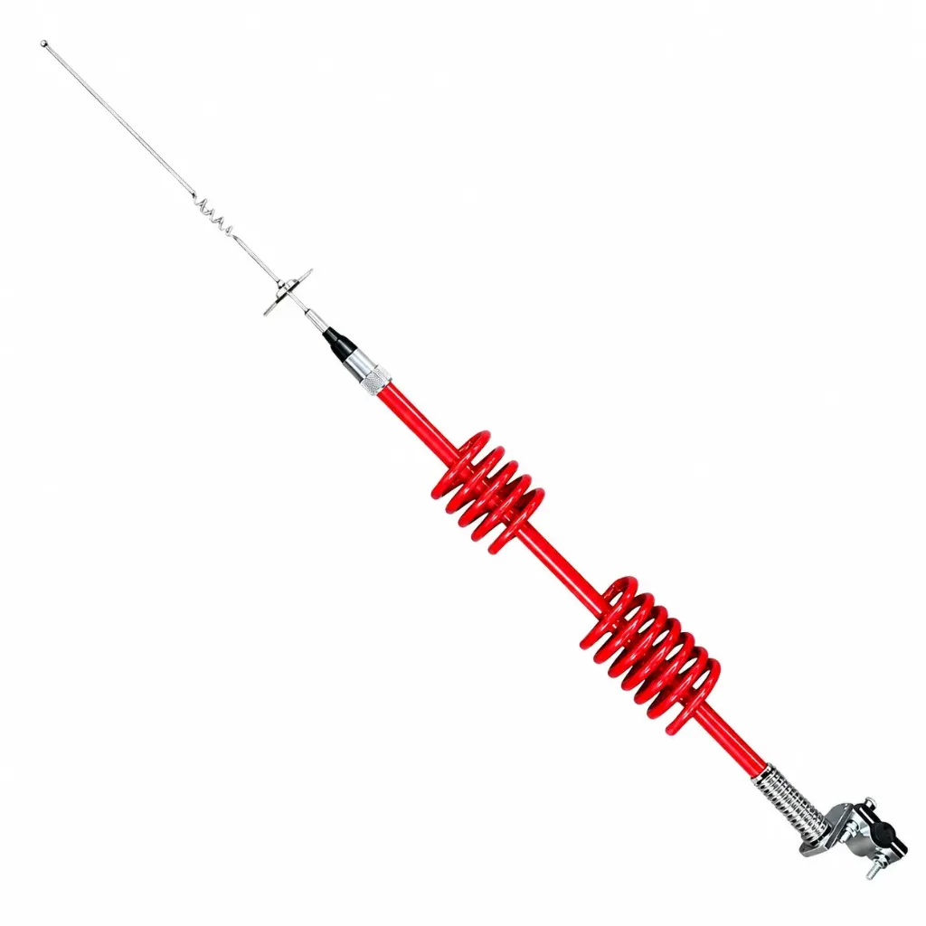 Antena para CB doble espiral roja de aluminio