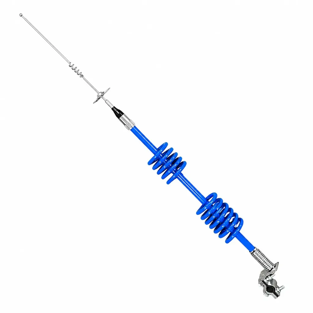 Antena para CB doble espiral azul de aluminio
