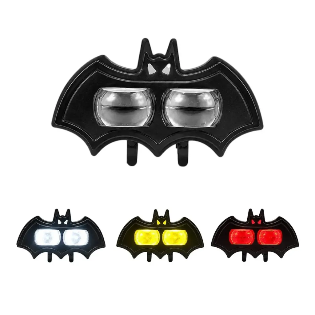 [U191] Faro LED doble con lupa tipo Batman cuatricolor para moto