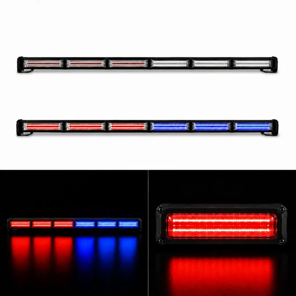 [RL6P-N032/RD/BL] Barra LED código patrulla de 6 módulos COB
