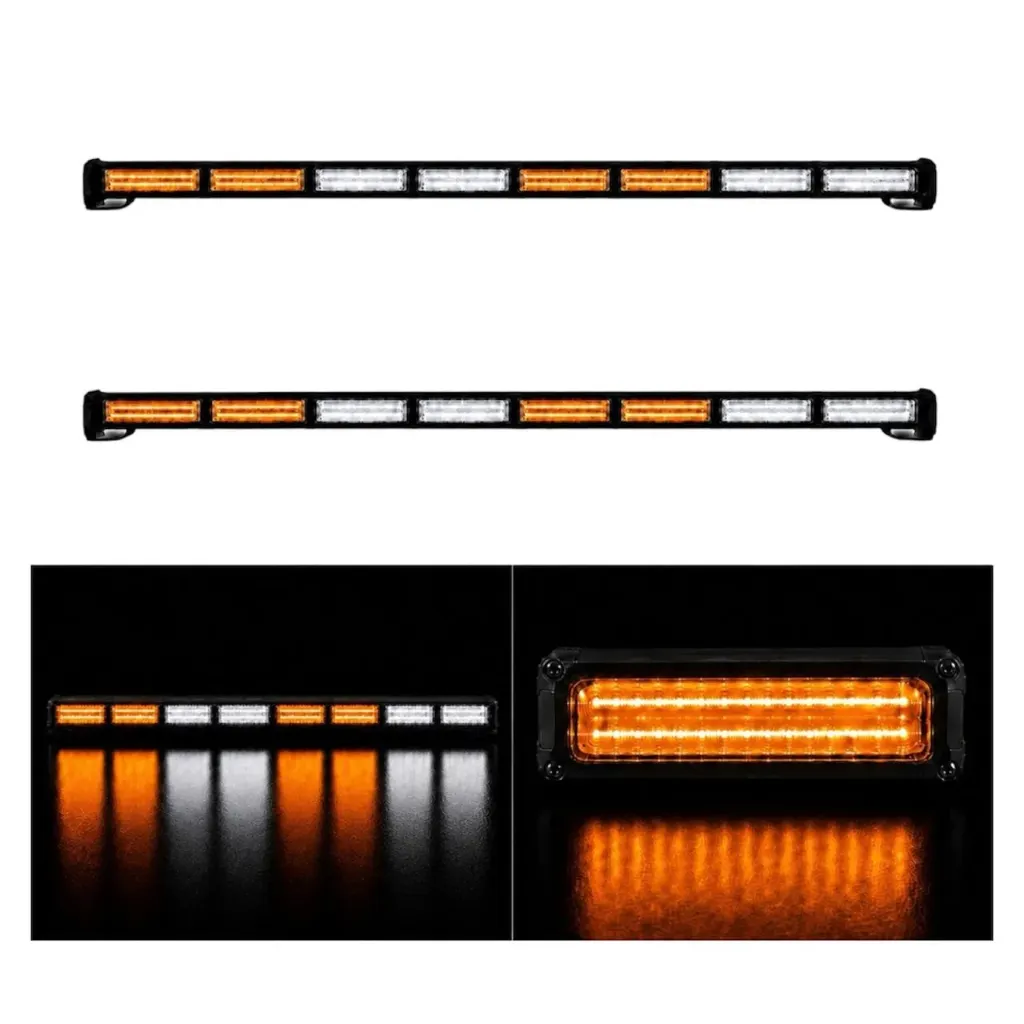[RL8P-N032WH/AM/W] Barra LED ambar/blanco/ambar 8 módulos COB