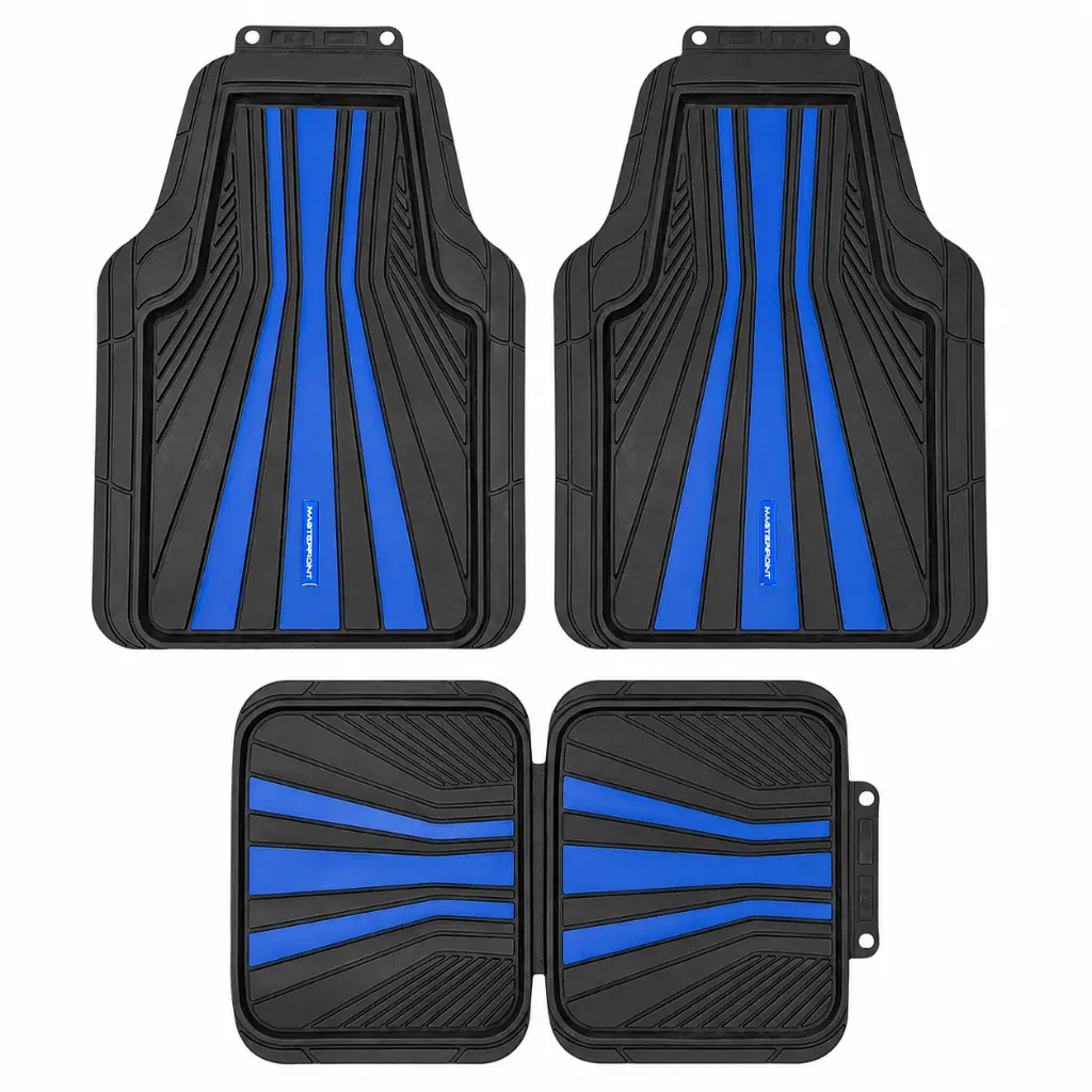 Tapete Masterpoint tipo qualy negro con detalle azul