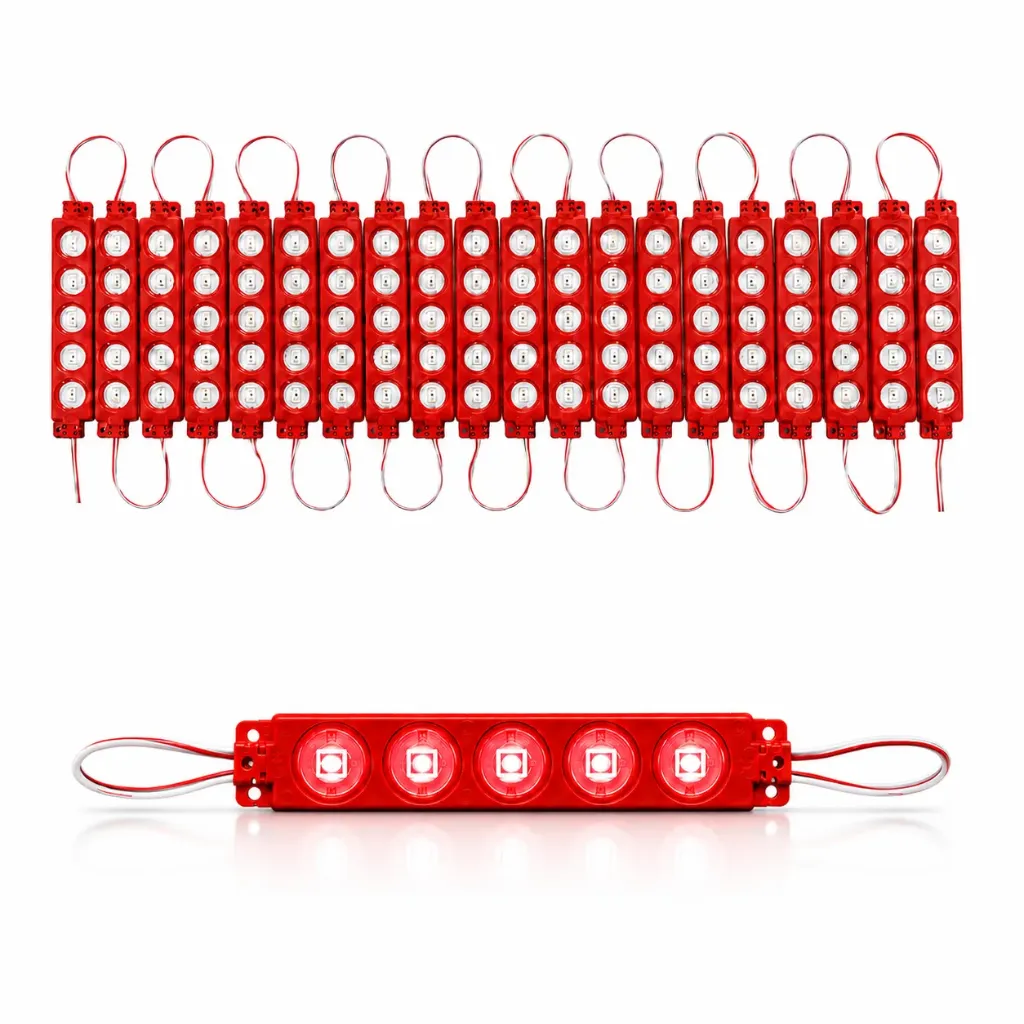 Modulo LED 5050 tira de 20 piezas rojo