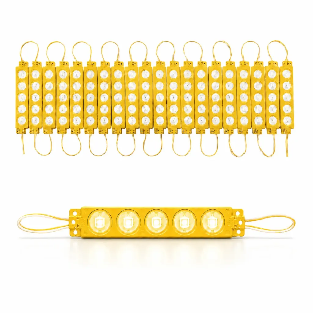 Modulo LED 5050 tira de 20 piezas ambar