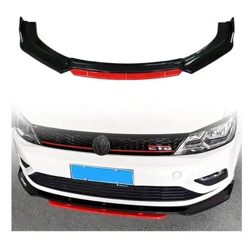 Lip de 3 piezas negro con detalle rojo