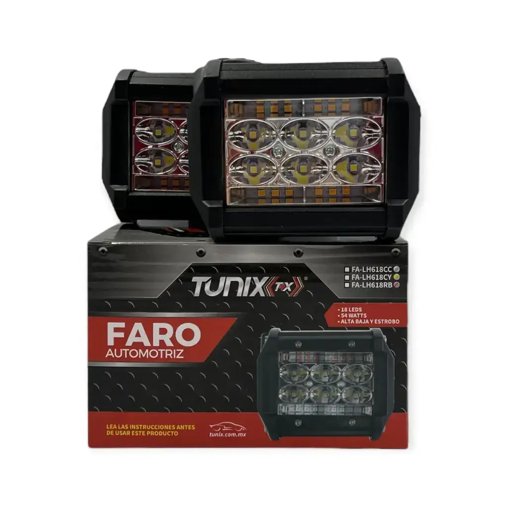 Faro tipo C de 18 LED bicolor 