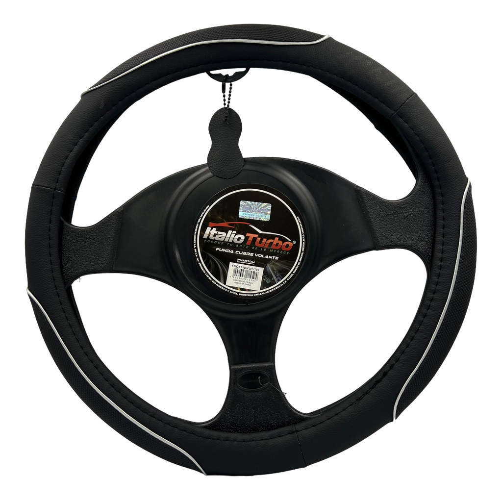 Funda cubre volante con detalles grises