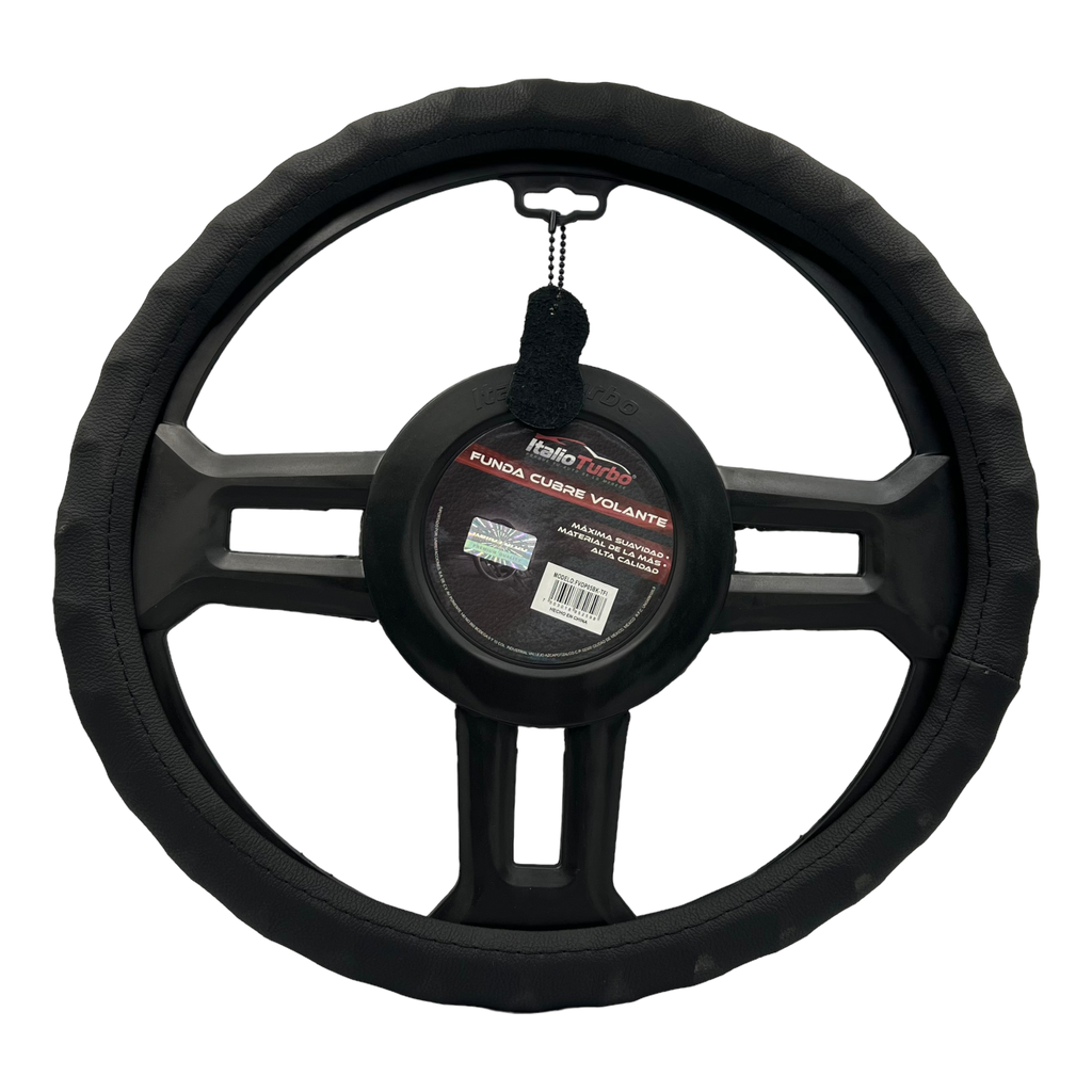 Funda cubre volante tipo piel con forma deportiva