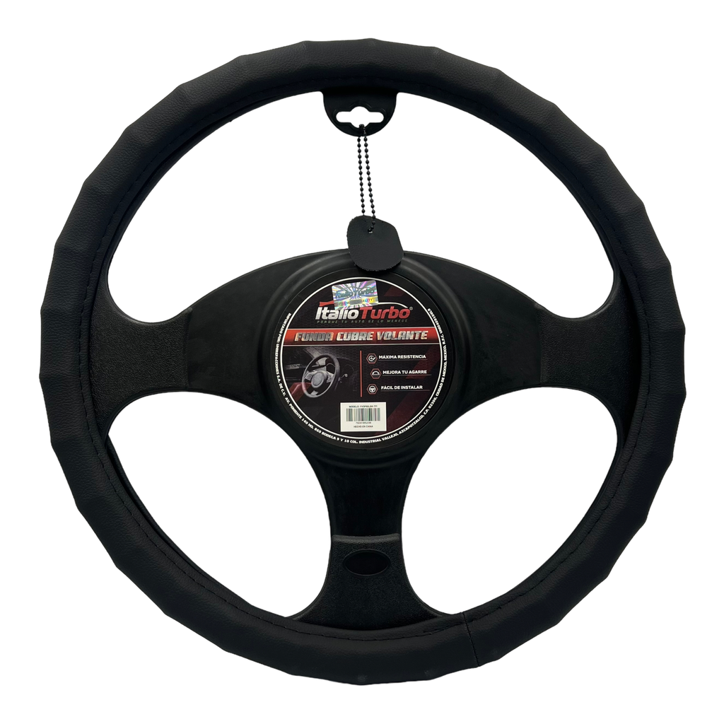 Funda cubrevolante de piel con borde deportivo