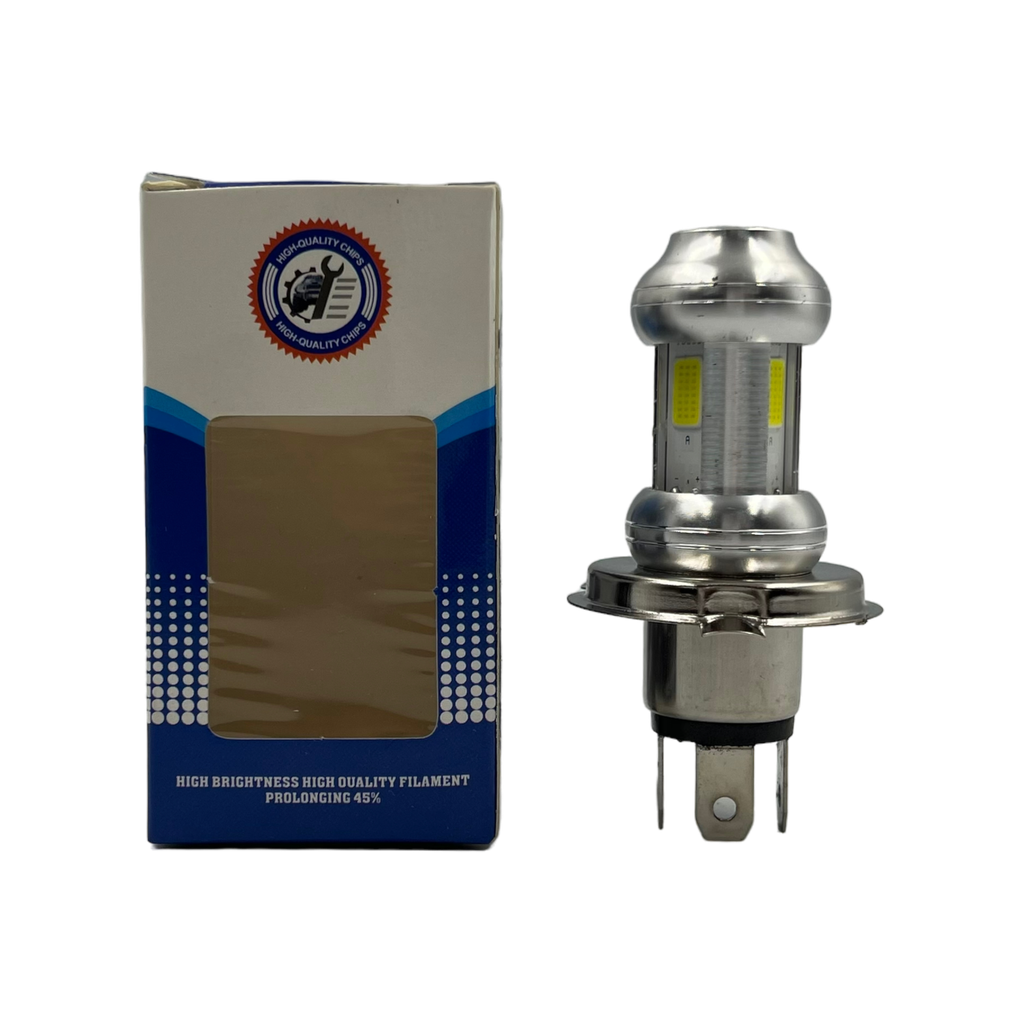 Foco LED para moto con 3 caras entrada H4