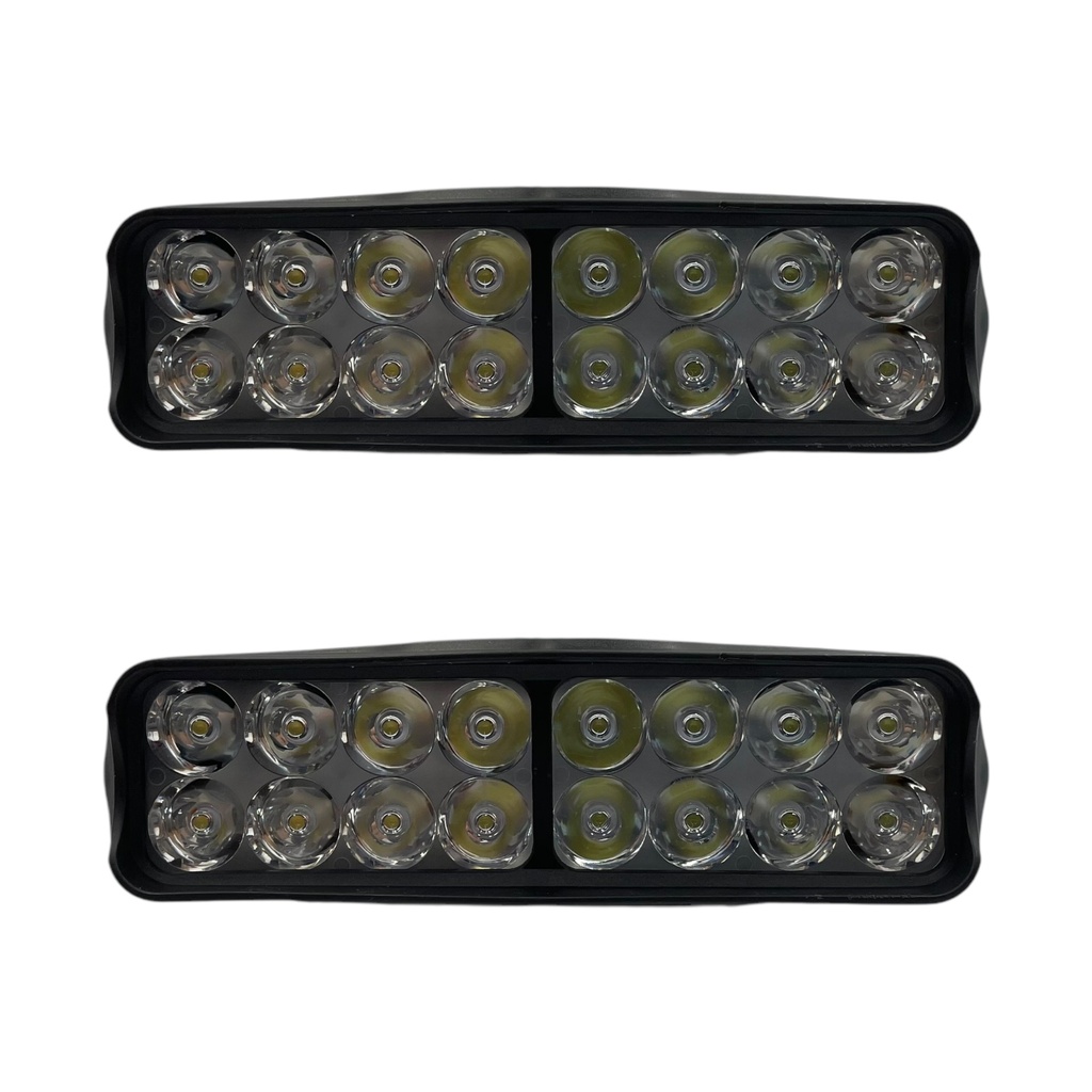 Faro de 16 LED con carcaza slim (par)