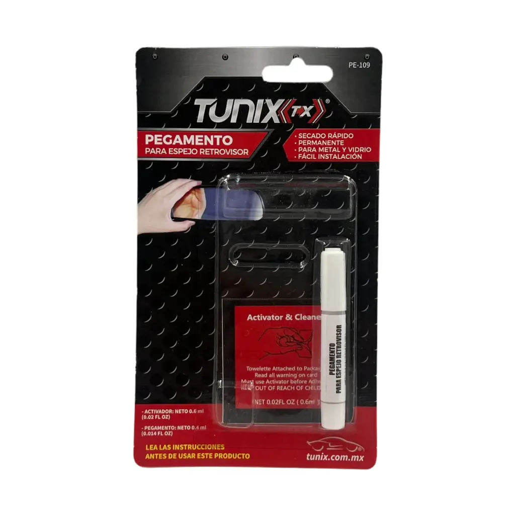 Pegamento individual para espejo retrovisor