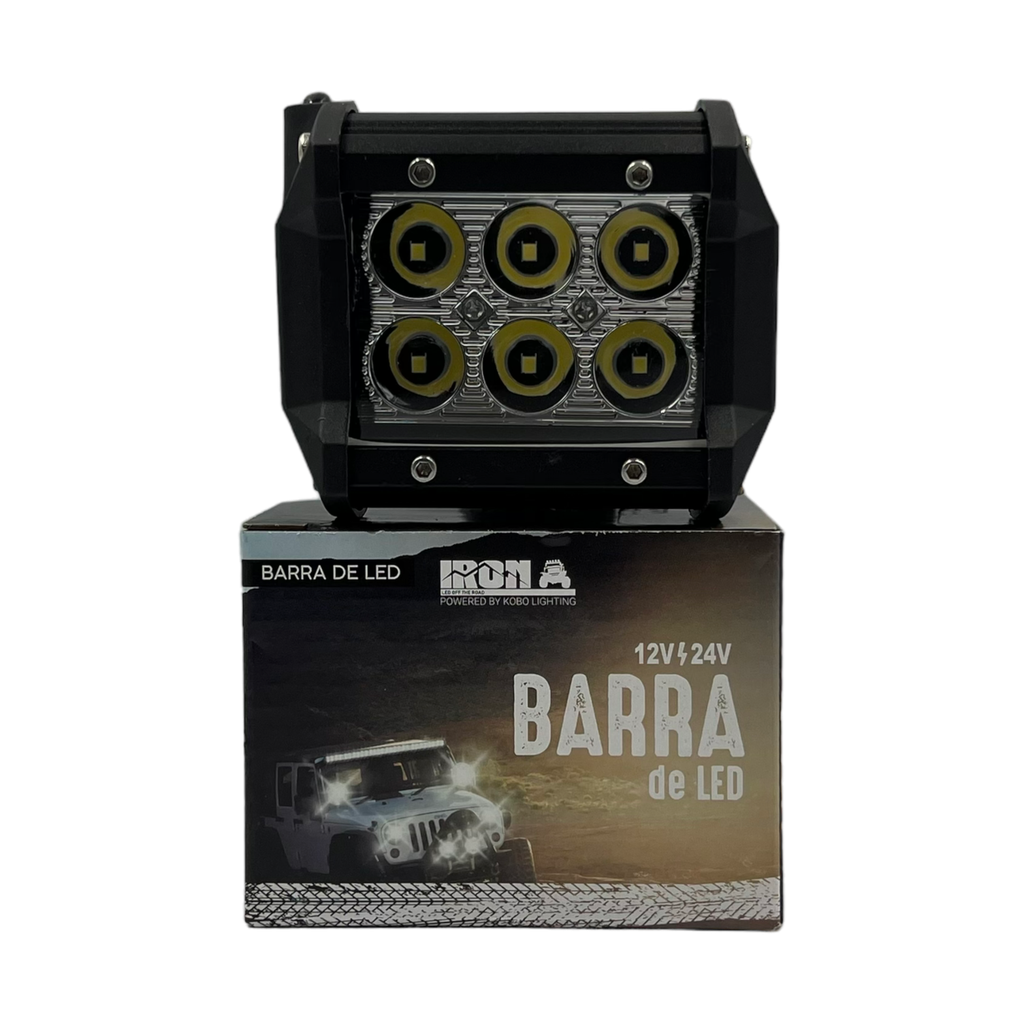Faro de 6 LED carcaza negra Iron LED