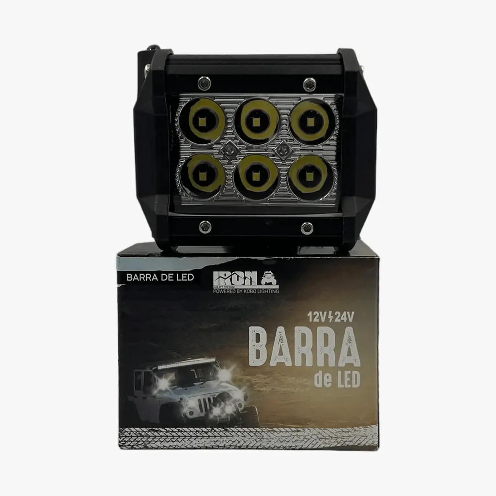 Faro de 6 LED carcaza negra Iron LED