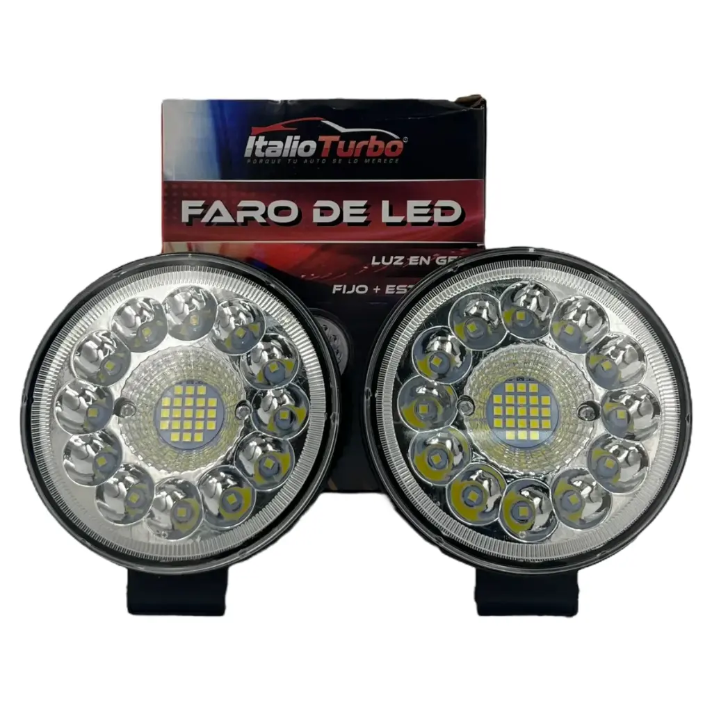 Faro LED redondo con 43 LED multivoltaje